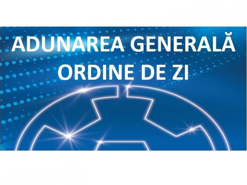 Ordinea de zi a Adunării Generale Ordinare a AJF Dâmbovița