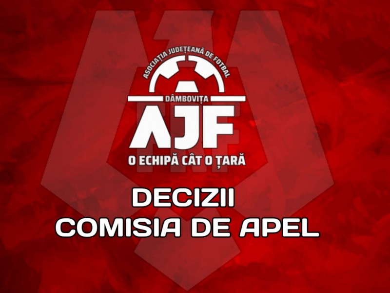 Decizia Comisiei de Apel 03-05-2022