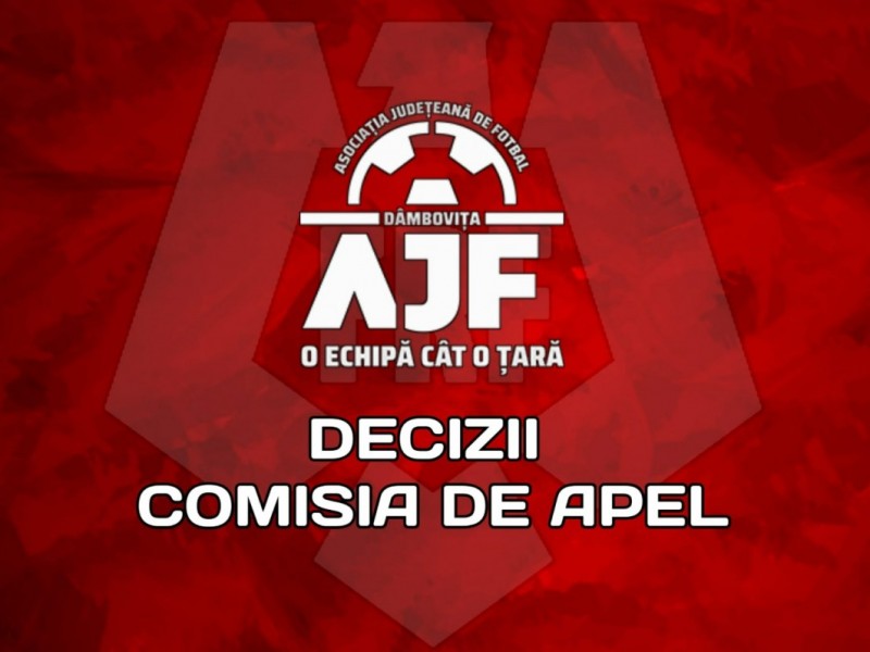 Deciziile Comisiei de Apel 02-05-2023