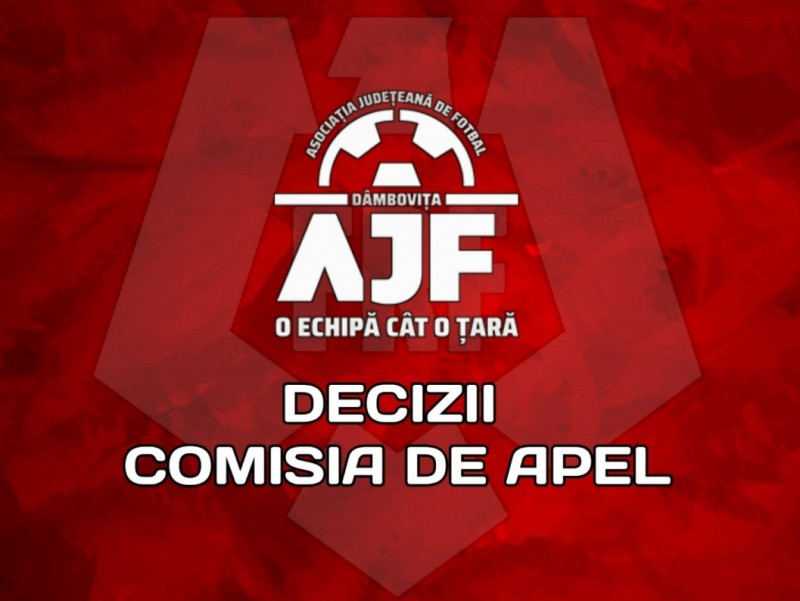 Deciziile Comisiei de Apel 07-03-2025