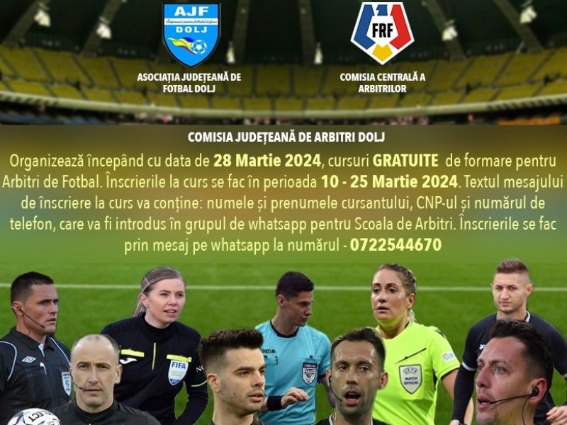 Cursuri de formare - Arbitri de Fotbal