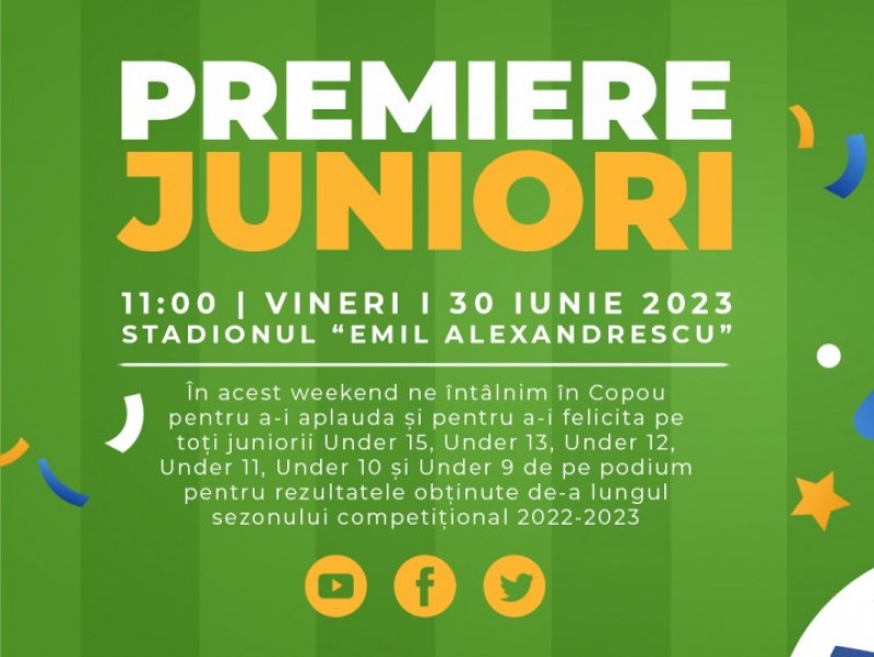 Vineri premiem juniorii